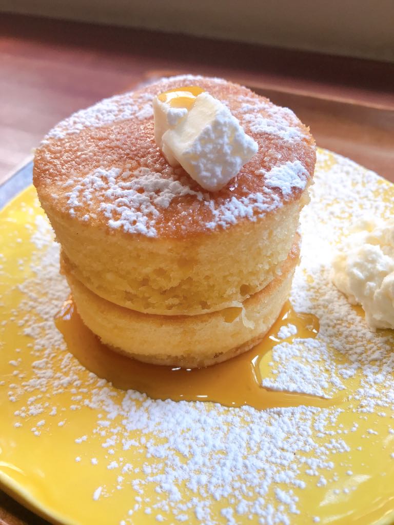 3.8 cm thick pancakes at Yasue Jardin in Kanazawa