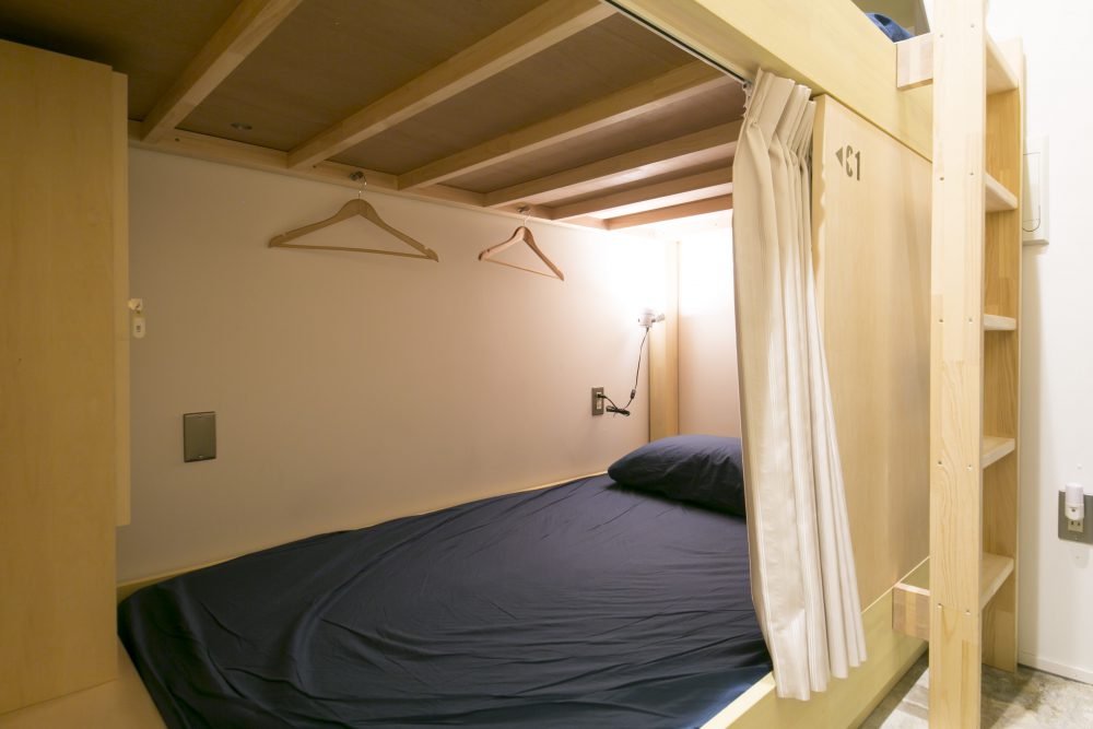 large bed space in hostel in Kanazawa