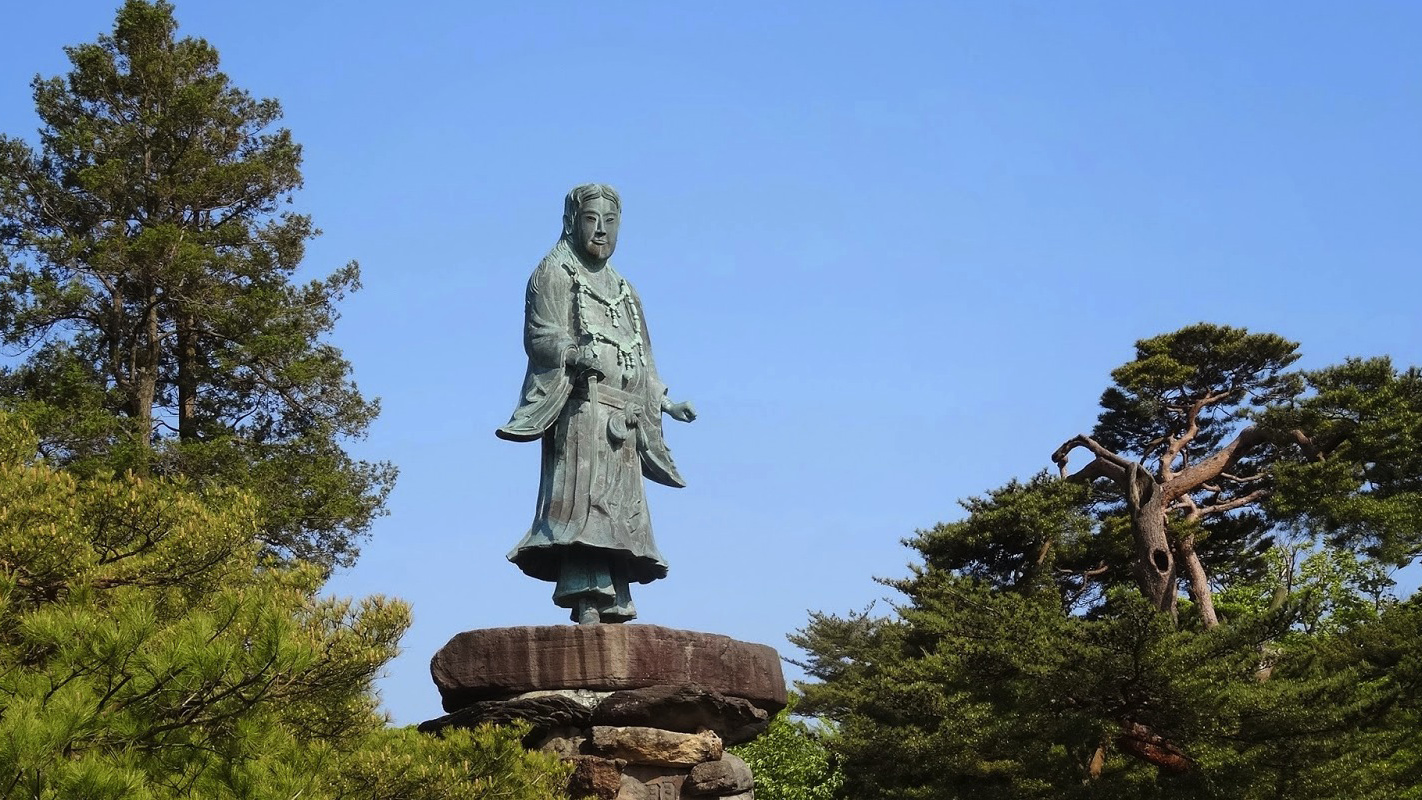 The Meiji Monument of Yamato Takeru in Kenroku-en Garden, Kanazawa