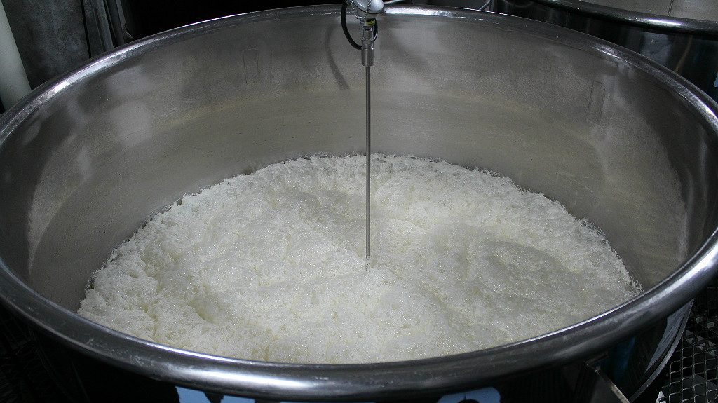 Rice, water, mold and yeast make a sweet, bubbling brew that eventually becomes sake