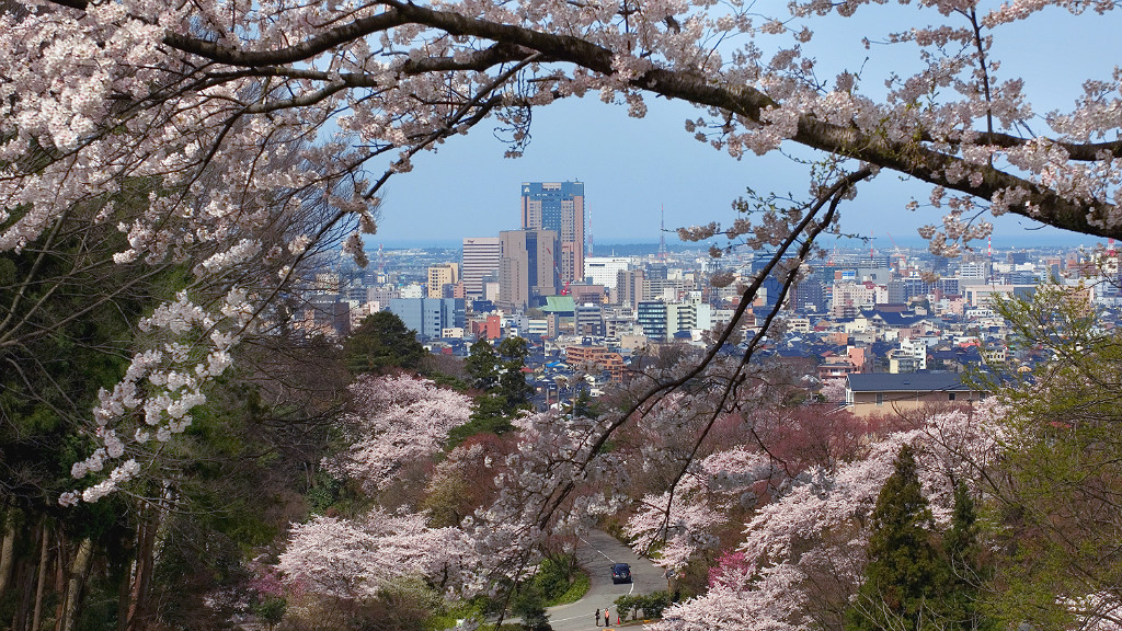 View of Kanazawa from Utatsuyama Park