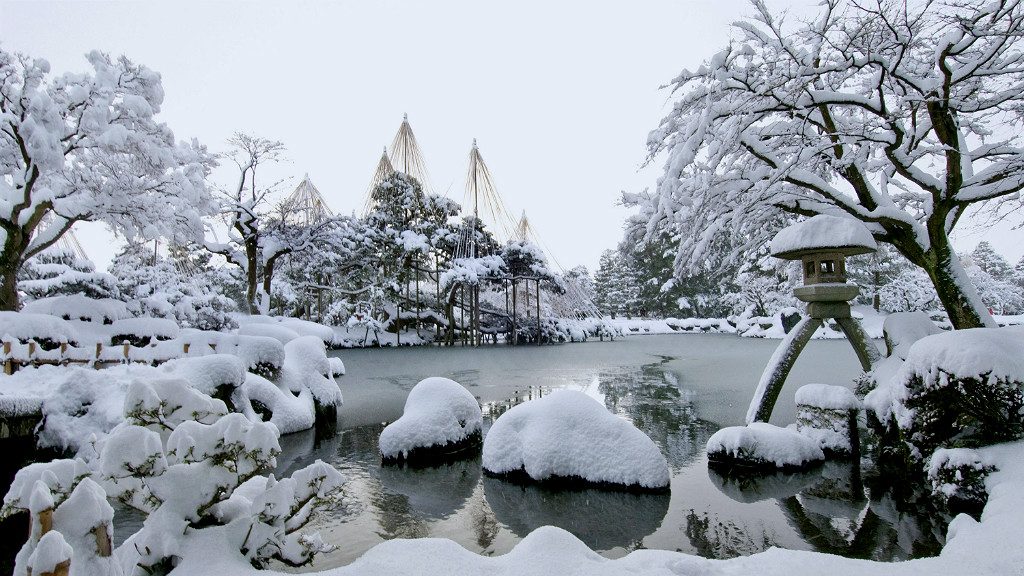 Kenrokuen Garden in winter, courtesy of Kanazawa City