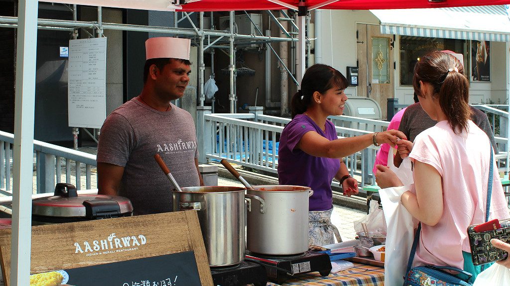 Aashirwad Nepalese and Indian opens a booth at Seseragi Marriage Festival in Kanazawa, Japan