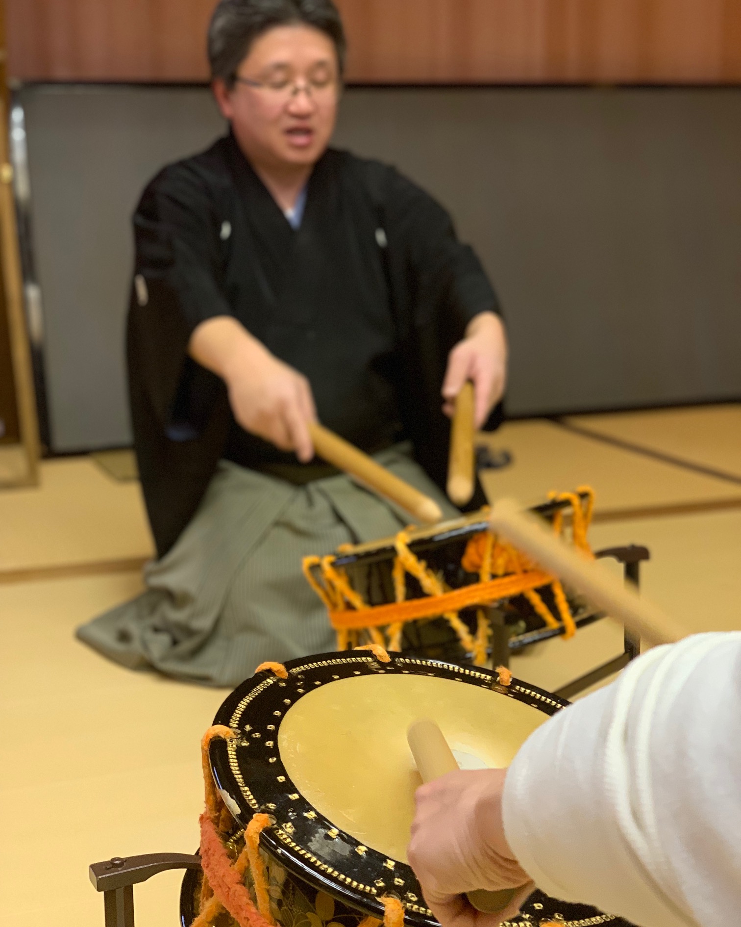 Taiko drum Noh experience in Kanazawa, Ishikawa, Japan