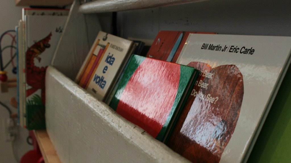 Cafe Dumbo bookshelves; Kanazawa Japan