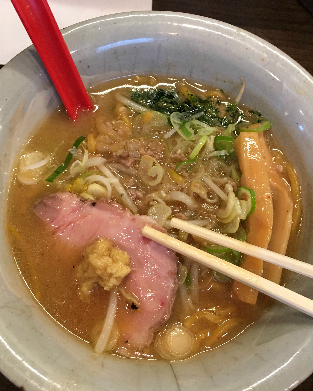 Bowl of miso ramen at Men'ya Taiga in Kanazawa (photo by Aaron Mannino)