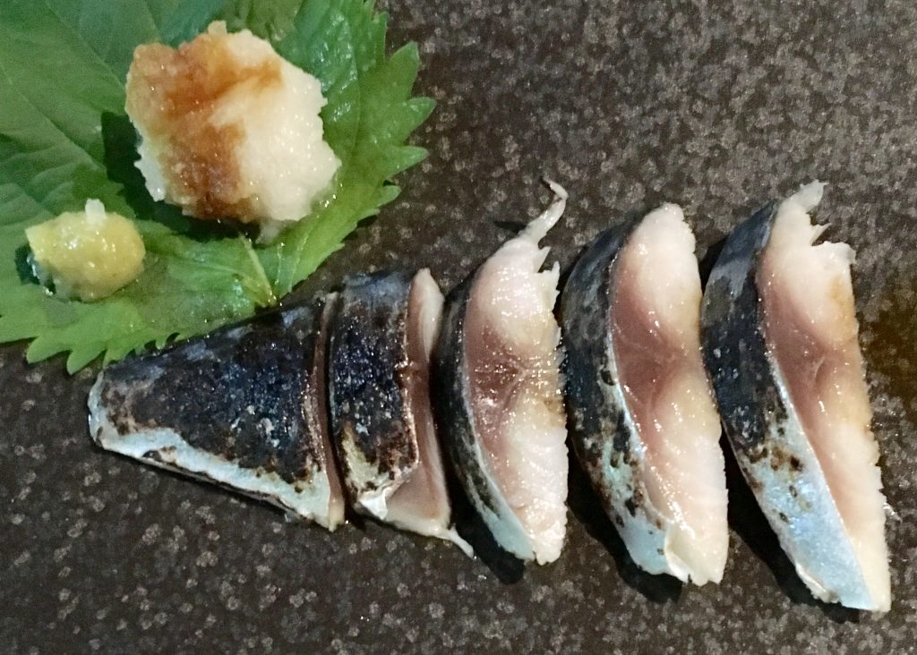 Pickled mackerel at Huni Dining Bar in Kanazawa, Japan, by Aaron Mannino