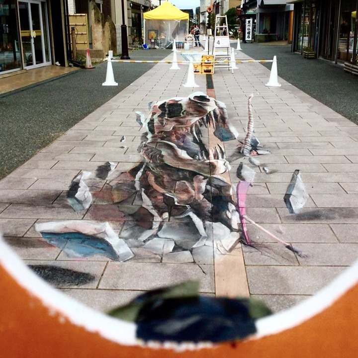 3D Art of the Fukuisaurus in Kanazawa, Japan