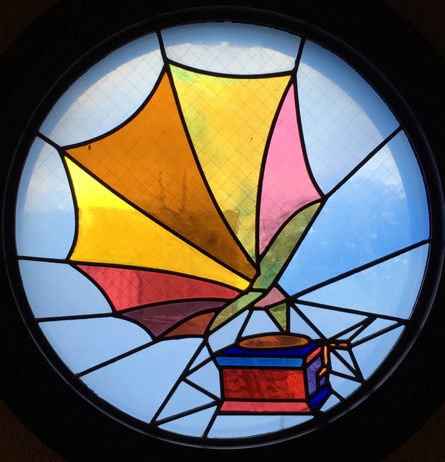 Stained glass from Kanazawa's Phonograph Museum, by Aaron Mannino