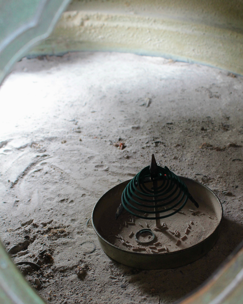 Incense burns at the entrance to Tentokuin, the Princess Temple in Kanazawa, Japan