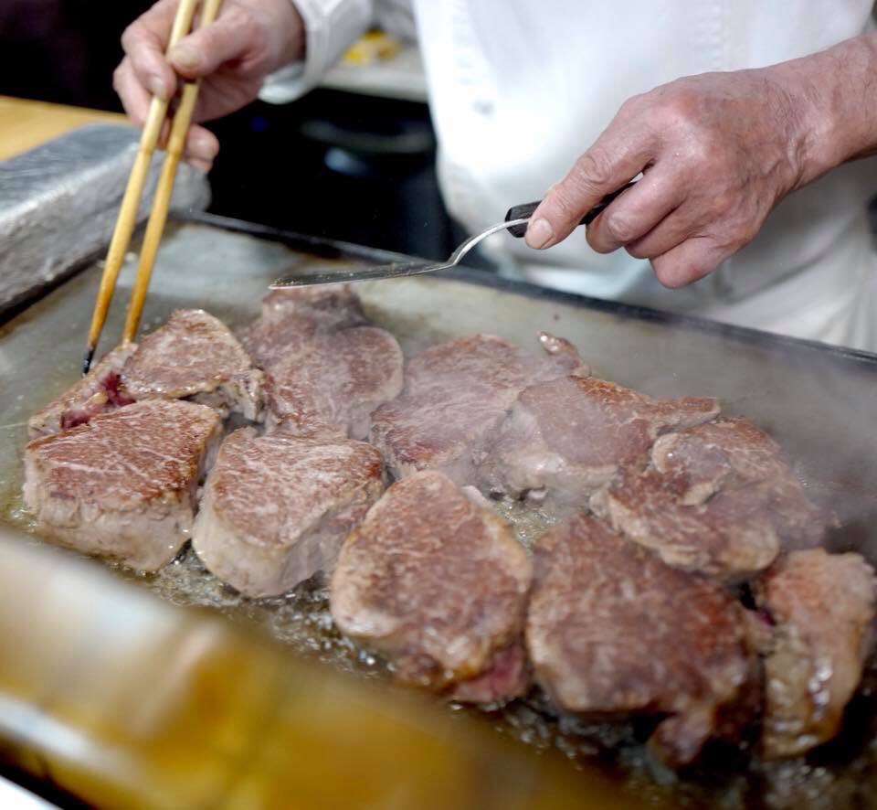 Grilled steak at Hiyoko, Kanazawa