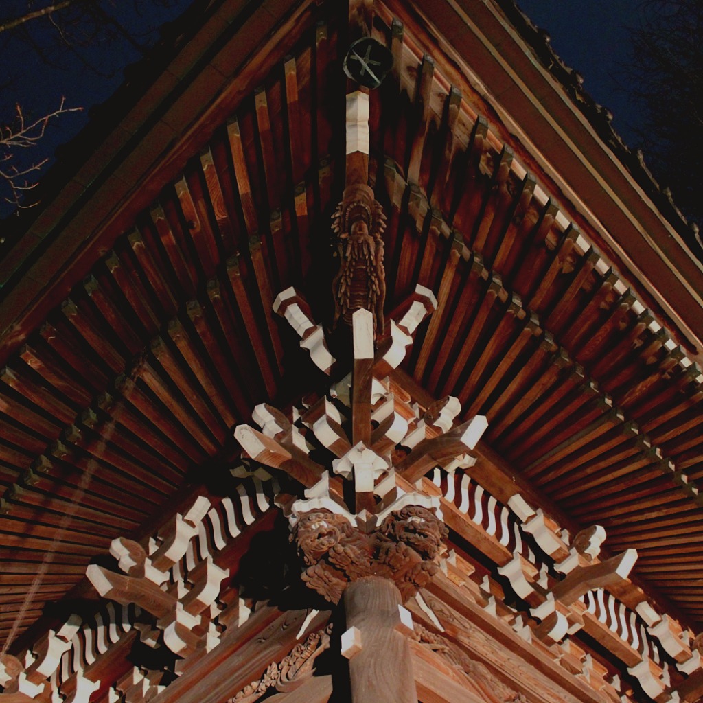The dragons of Zuisenji Temple's bell tower in Kanazawa, Japan