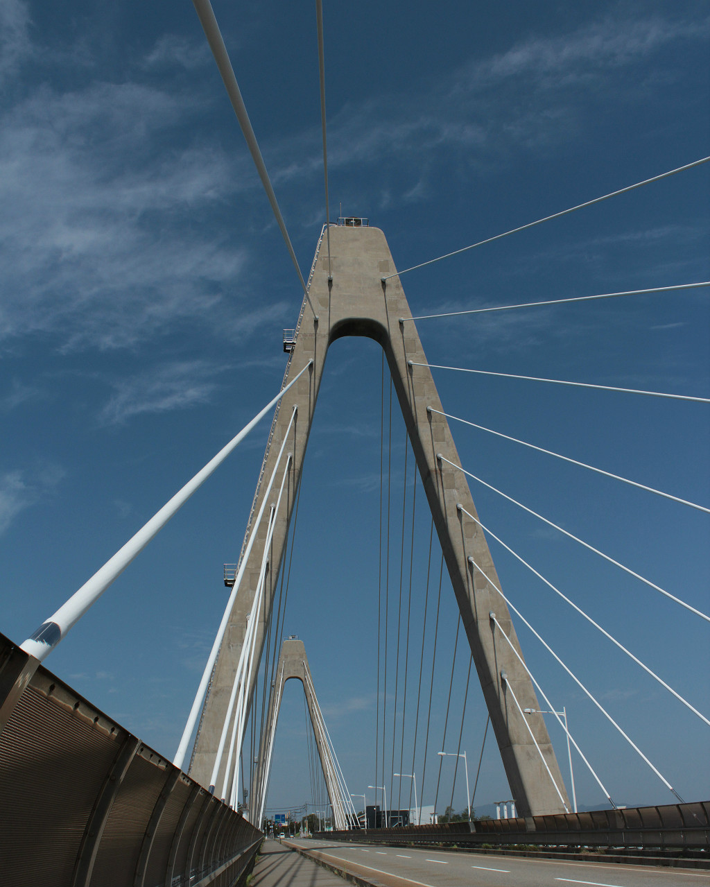 Uchinada's Sunset Bridge, which connects the two sections of the Japanese beach town