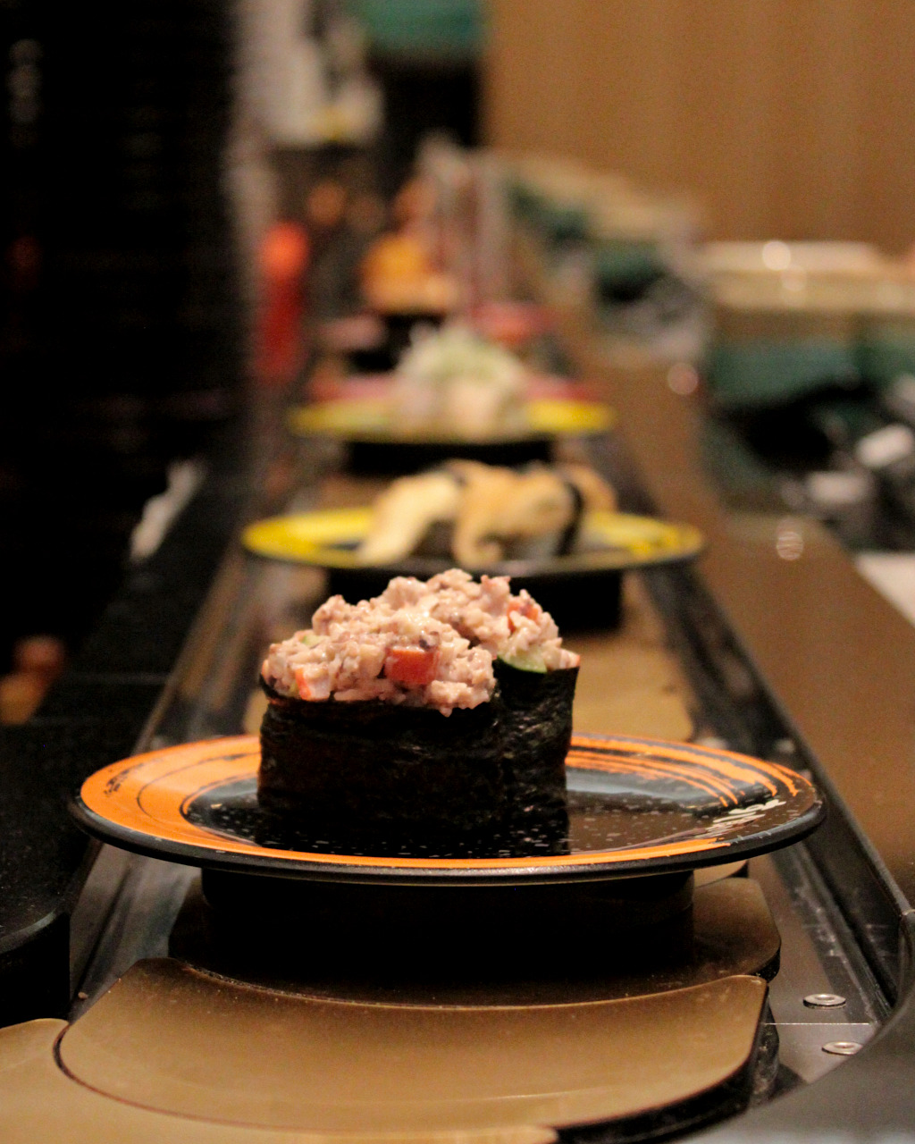 Conveyor Belt Sushi Shop In Tokyo