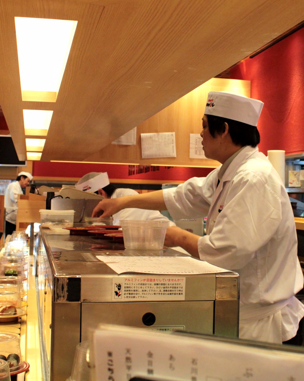 Chefs at Mori Mori Sushi in Omicho Fish Market, Kanazawa Japan