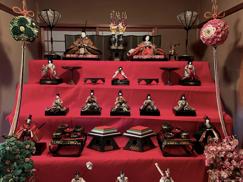 a hina matsuri display at the Dolls Museum in Nishi Chaya, Kanazawa's western geisha district