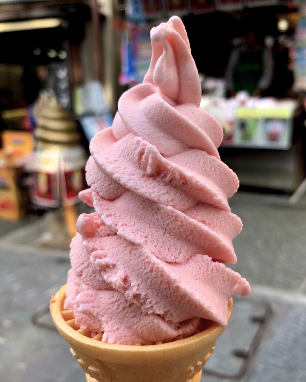 sakura mochi ice cream in Kanazawa