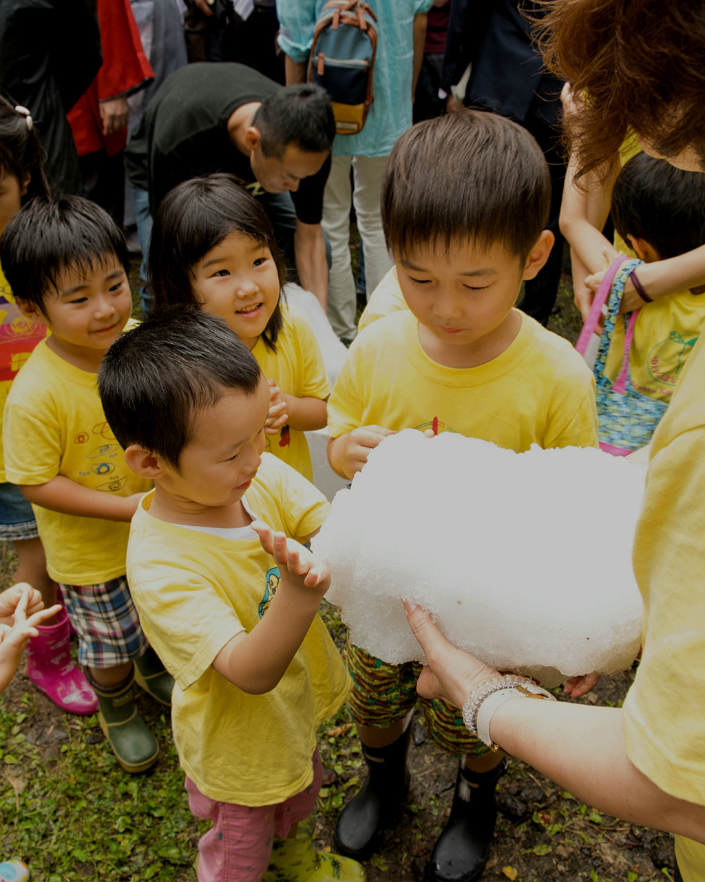 Children at the summer Yuwaku Ice festival