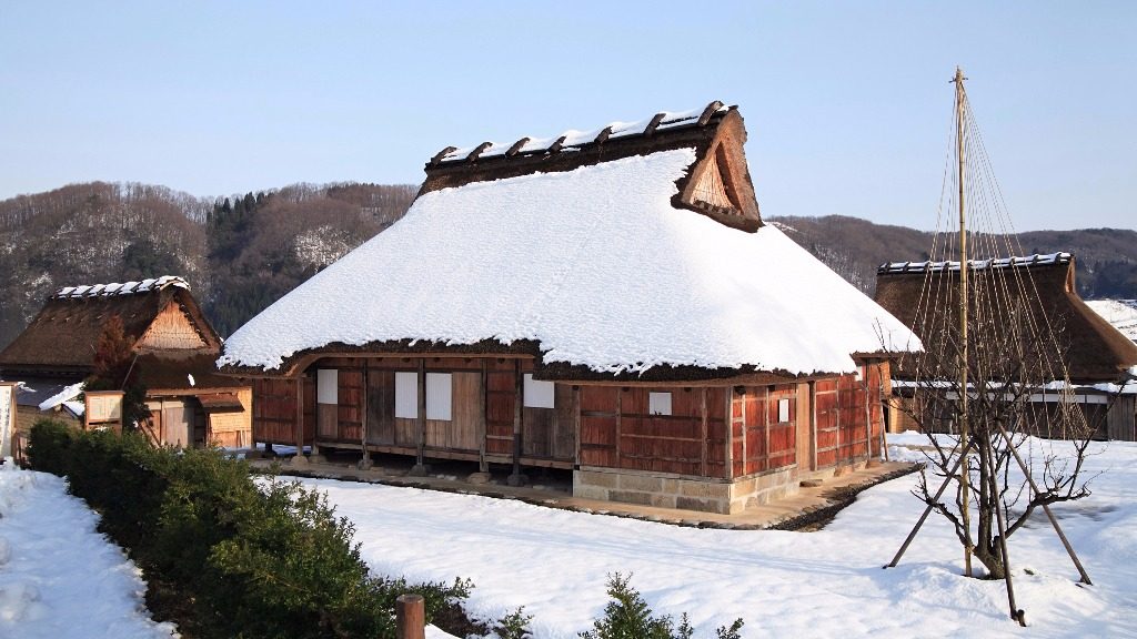 Edomura in winter city of Kanazawa