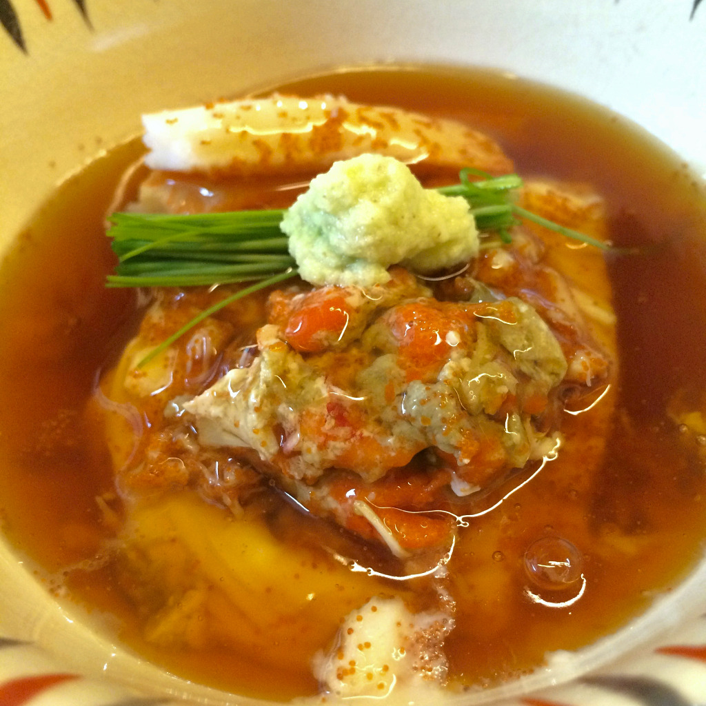crab soup at Tempura Koizumi, Kanazawa restaurant