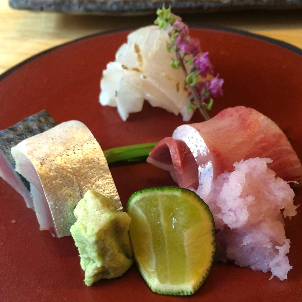 sashimi plate at Tempura Koizumi, Kanazawa restaurant