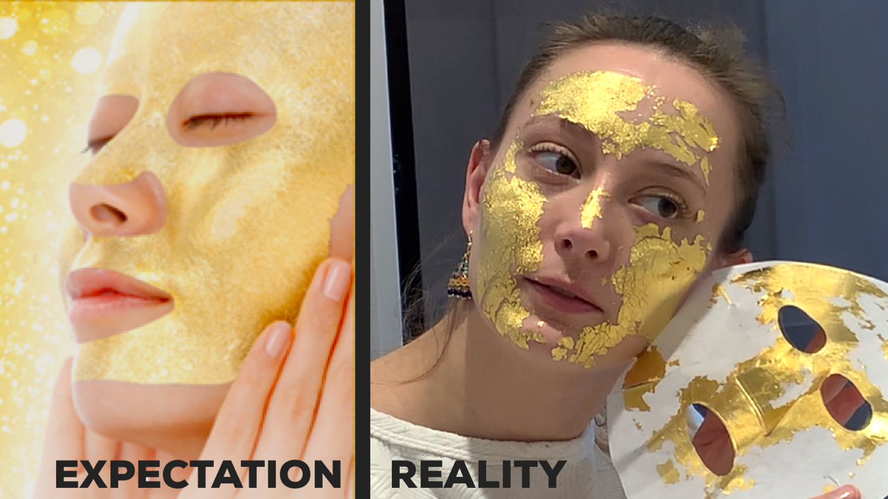 Gold leaf mask expectation vs reality