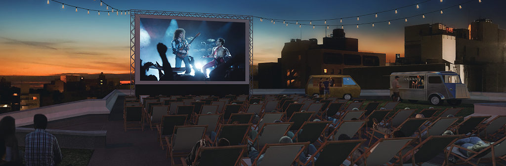 Tatemachi Rooftop Film Fest Mockup with Bohemian Rhapsody