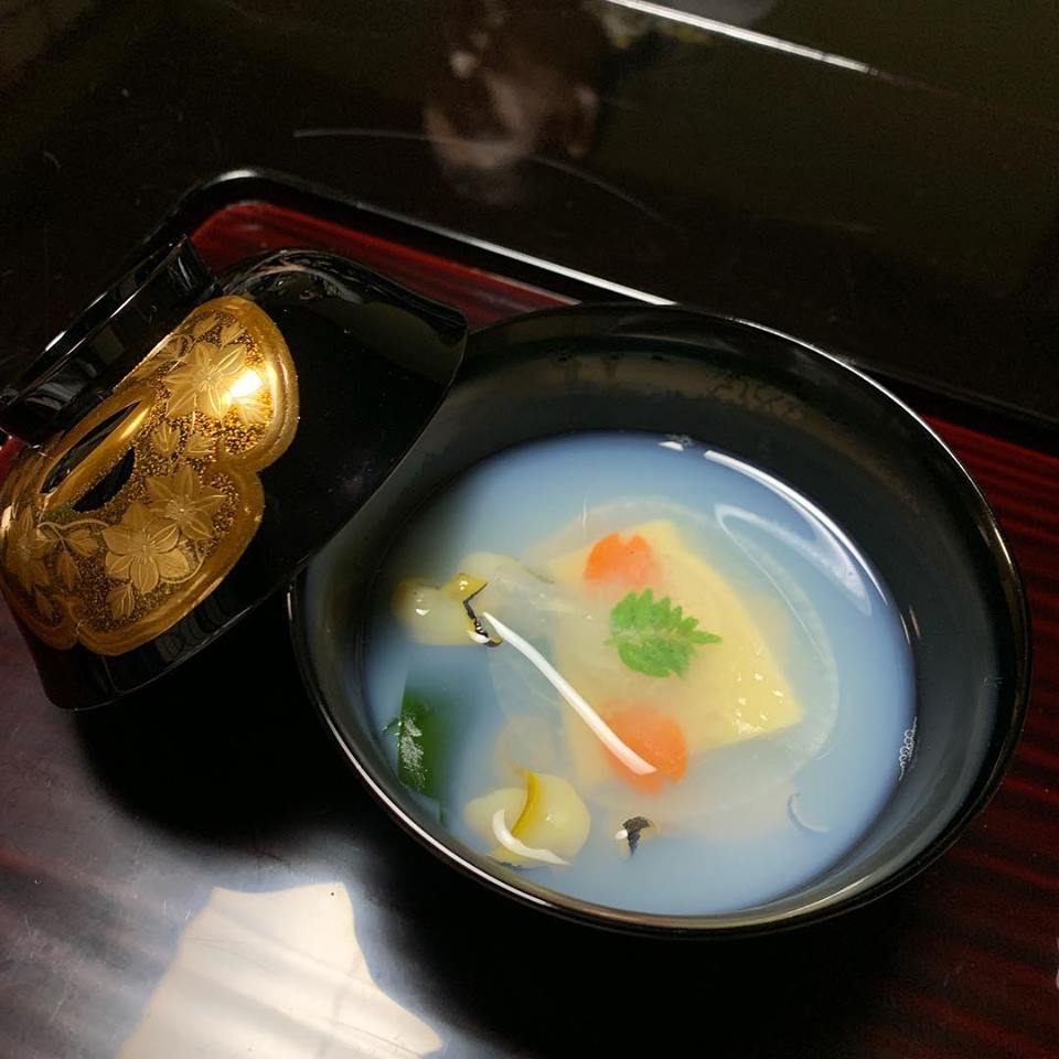 Delicate soup served at Tsubajin in Kanazawa