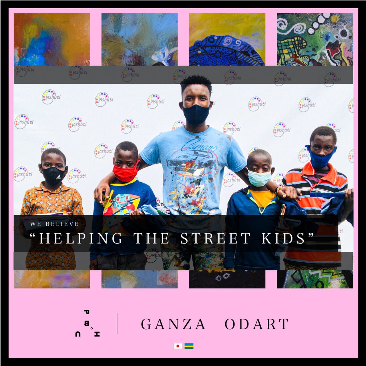 Ganza Odart's projects include aiding children through his art and introducing art to communities