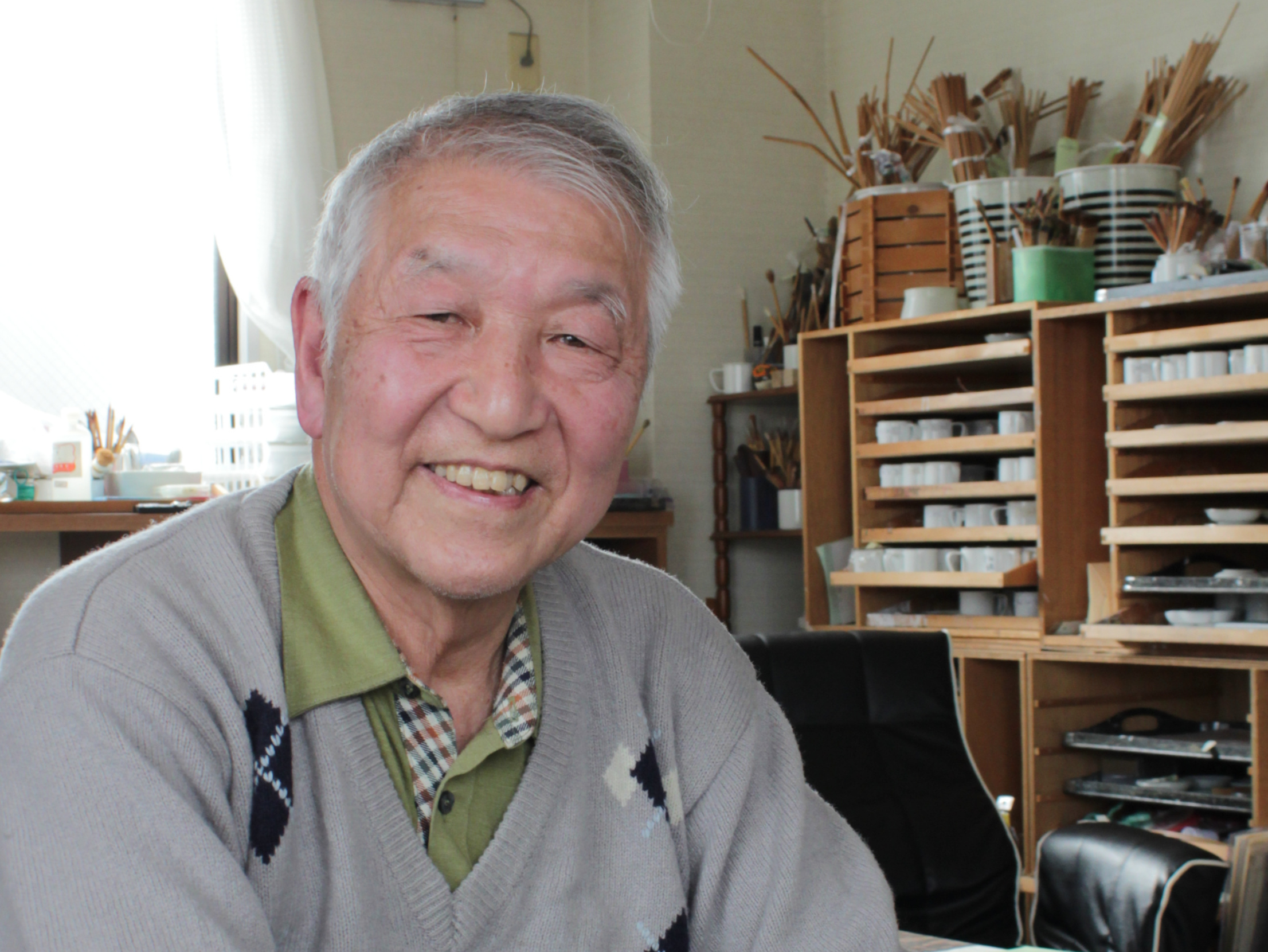 Ikkou Teranishi, master kimono artist at the Nagamachi Yuzenkan in Kanazawa