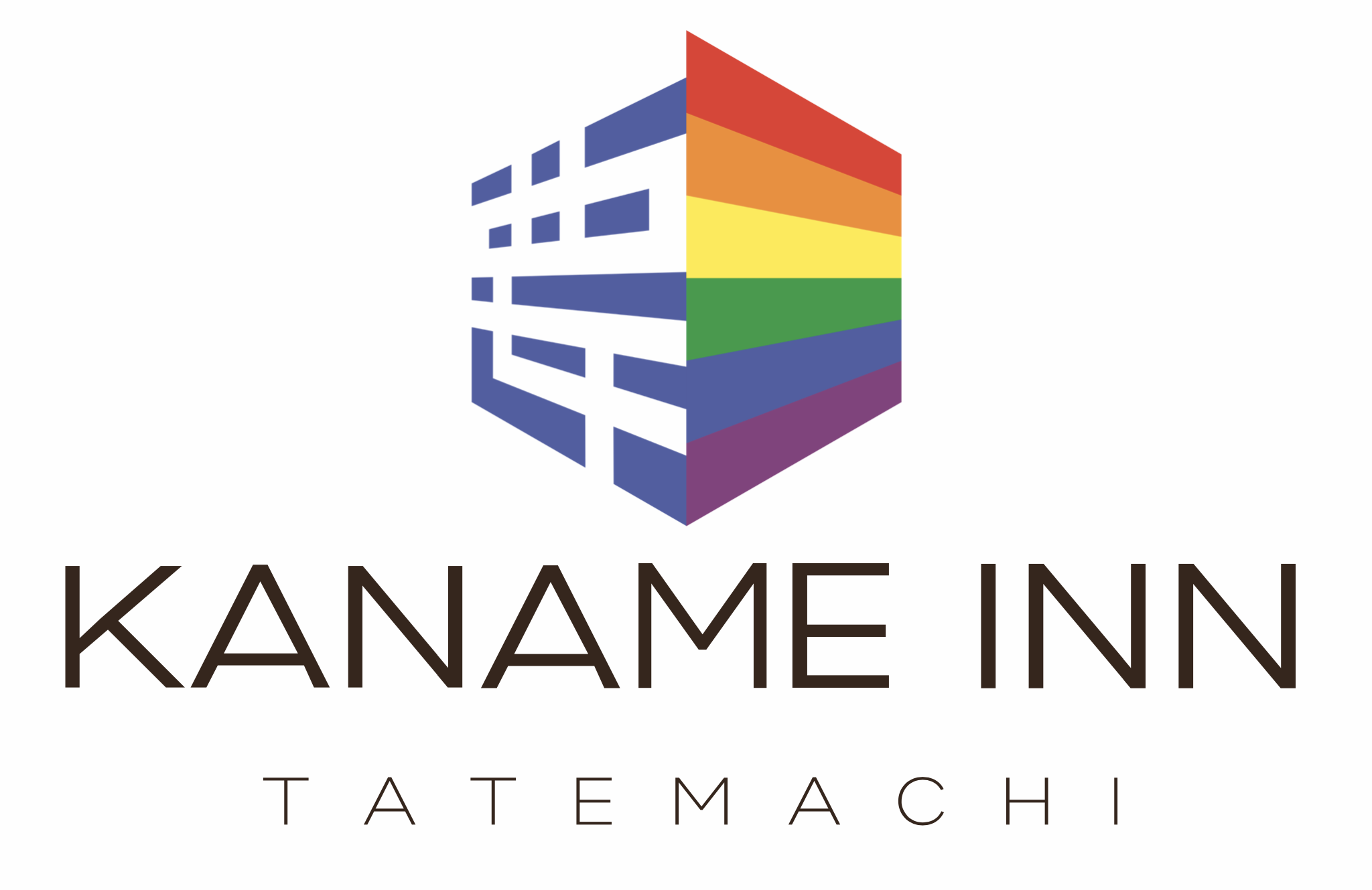Kaname Inn Tatemachi with a partial rainbow logo